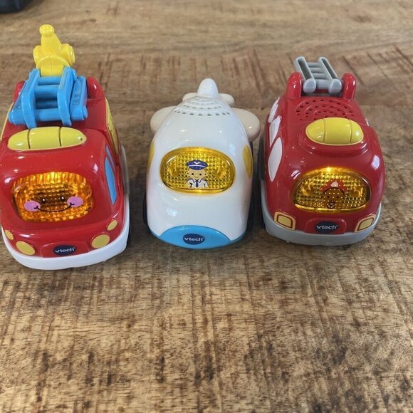 VTech Go Go Smart Wheels Vehicles Lights Sounds Truck Airplane Fire Truck Toy - Picture 10 of 11
